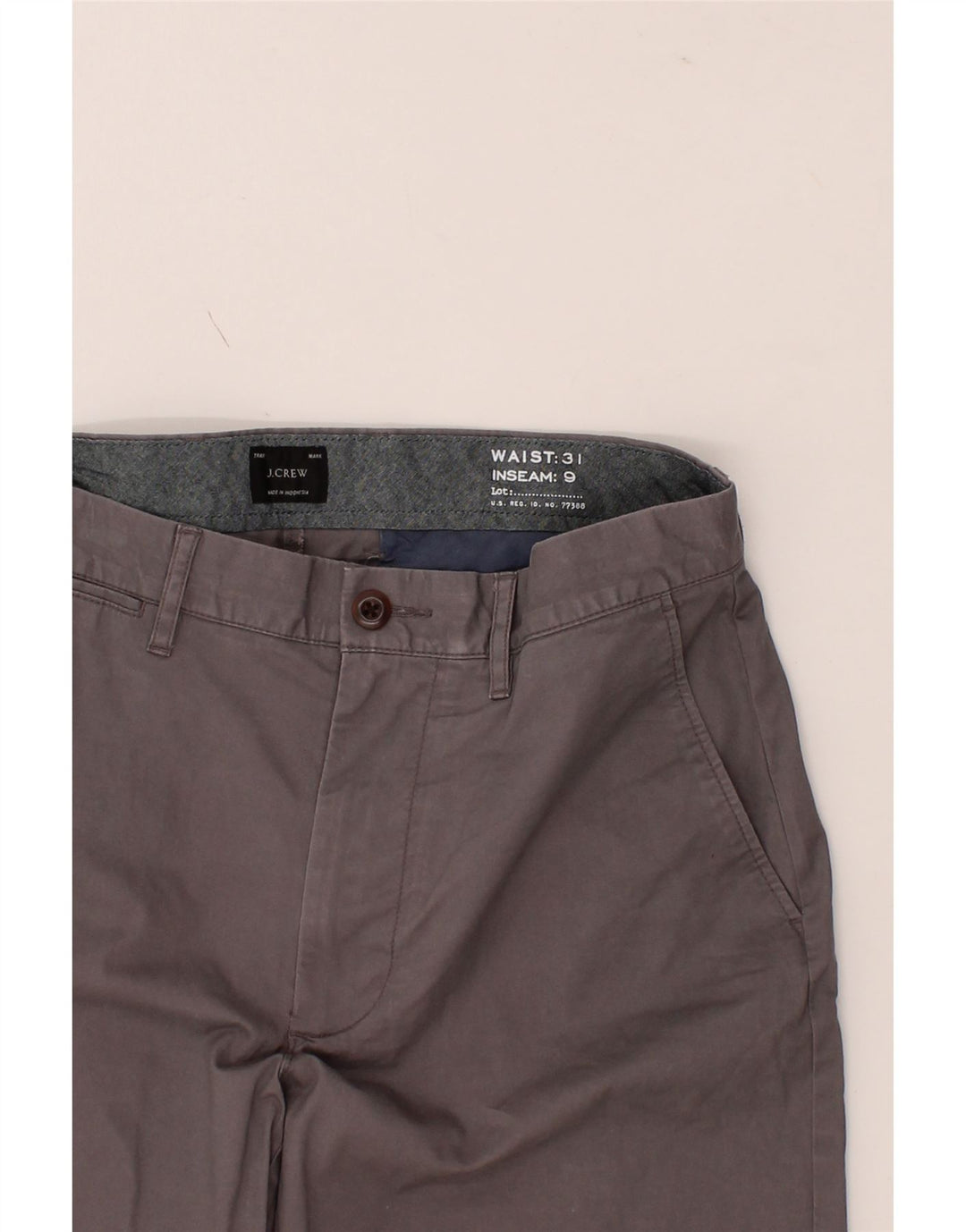 J. CREW Womens Chino Shorts W31 Medium  Grey Cotton Vintage J. Crew and Second-Hand J. Crew from Messina Hembry 