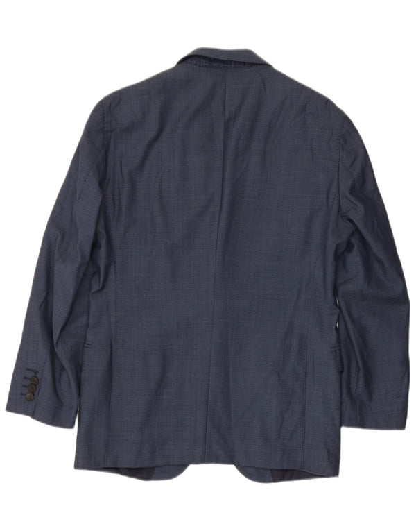 Hugo Boss Mens 2 Button Blazer Jacket EU 48 Medium Navy Blue Wool