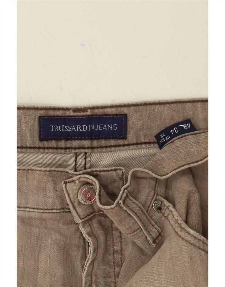 TRUSSARDI Womens Straight Jeans W32 L29 Brown Cotton Vintage Trussardi and Second-Hand Trussardi from Messina Hembry 