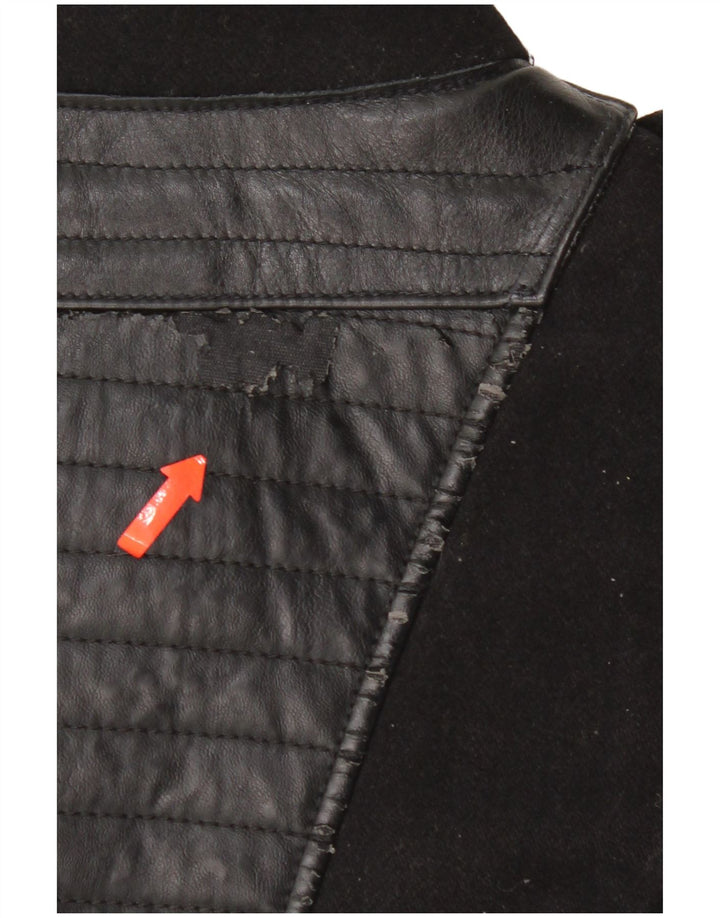 KHUJO Mens Military Overcoat UK 38 Medium Black Nylon