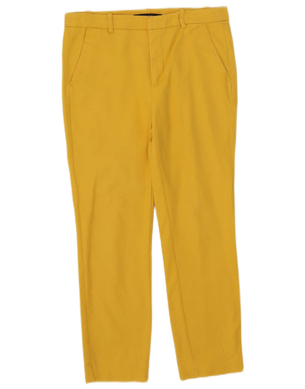 Zara Womens Slim Suit Trousers EU 38 Small W28 L25 Yellow