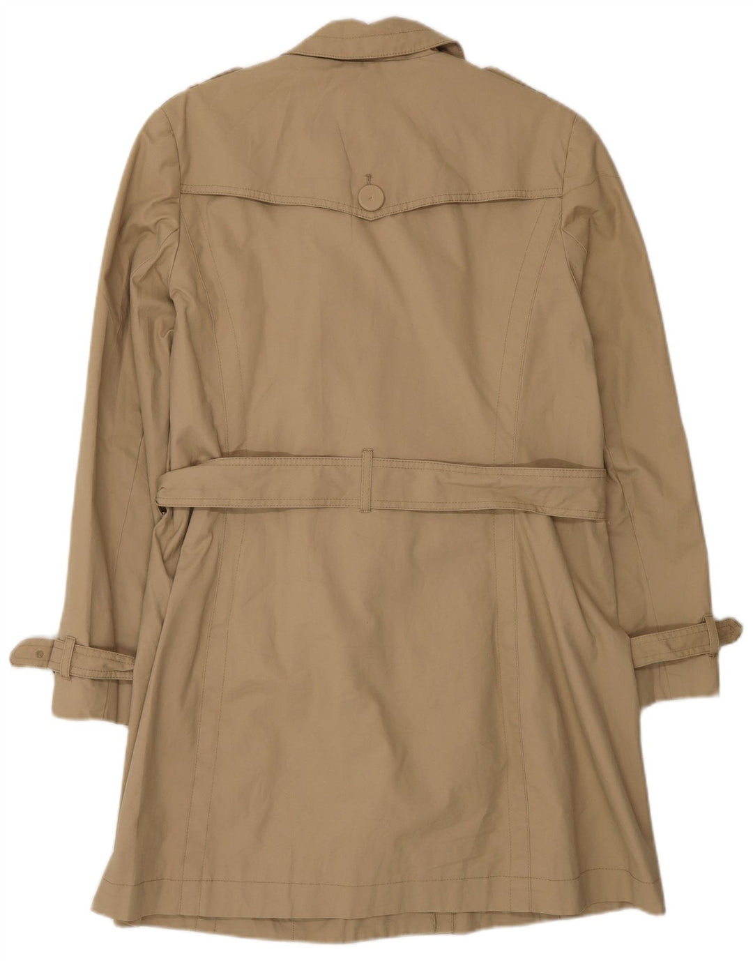 Marks & Spencer Womens Autograph Trench Coat UK 14 Large Beige Cotton