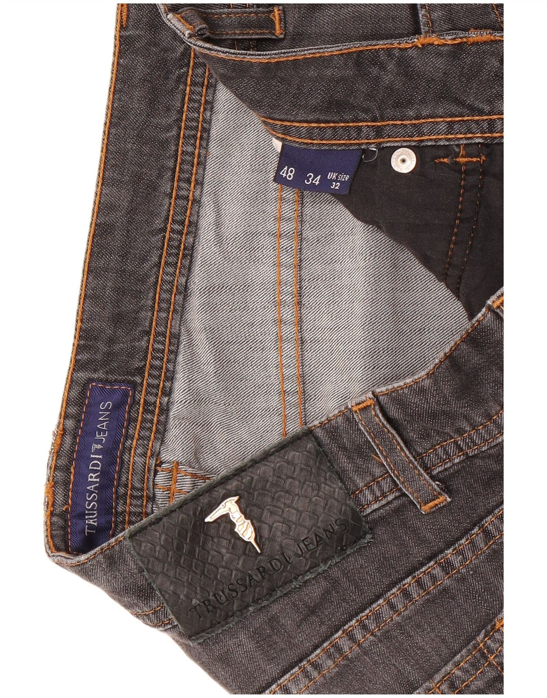 Trussardi Mens Straight Jeans W32 L29 Grey