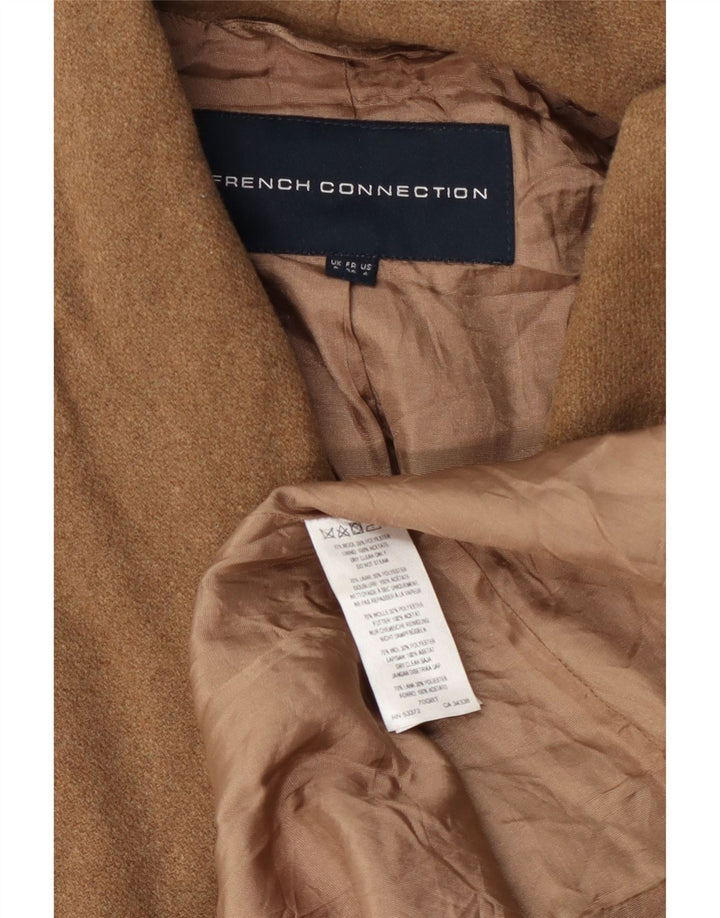 French Connection Womens Overcoat UK 8 Small Beige Wool