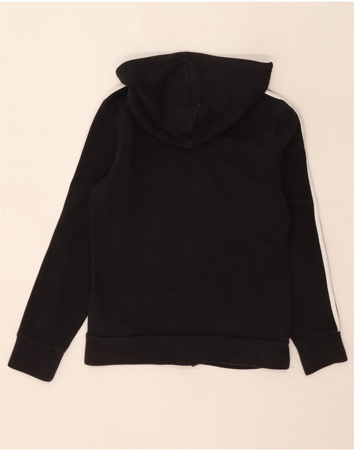 ADIDAS Boys Zip Hoodie Sweater 11-12 Years Black Vintage Adidas and Second-Hand Adidas from Messina Hembry 