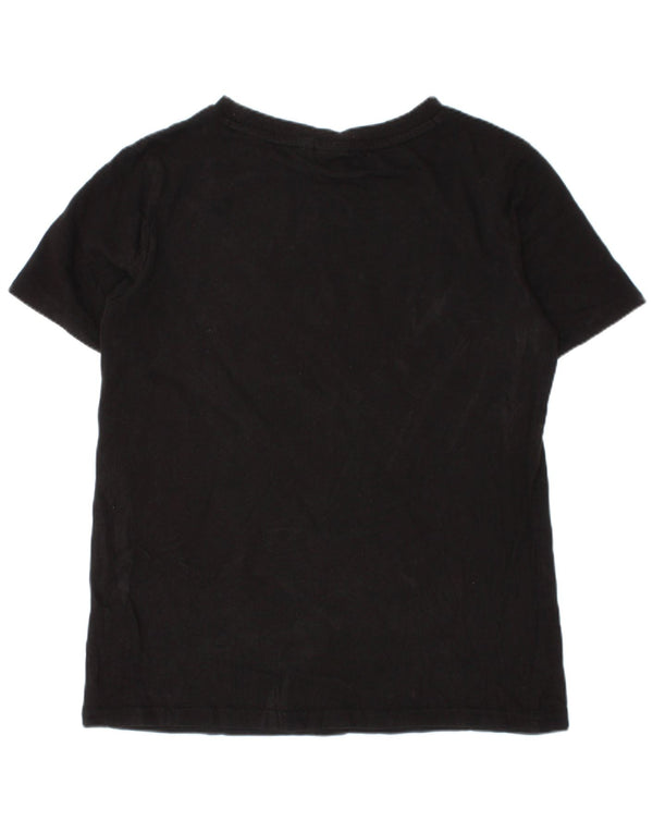 Puma Boys Graphic T-Shirt Top 7-8 Years Small Black Cotton