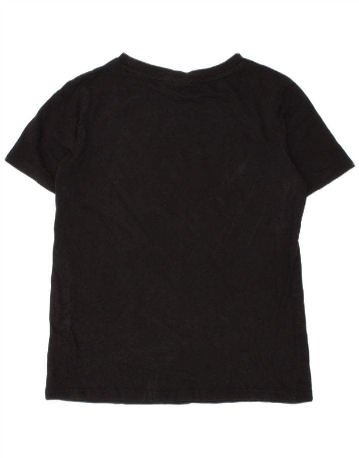 Puma Boys Graphic T-Shirt Top 7-8 Years Small Black Cotton