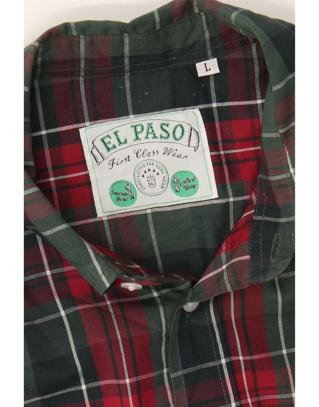 VINTAGE Mens Flannel Shirt Large Red Check Polyester Vintage Vintage and Second-Hand Vintage from Messina Hembry 