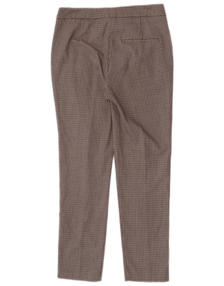 Zara Womens Slim Chino Trousers Medium W28 L27 Grey Houndstooth Polyester