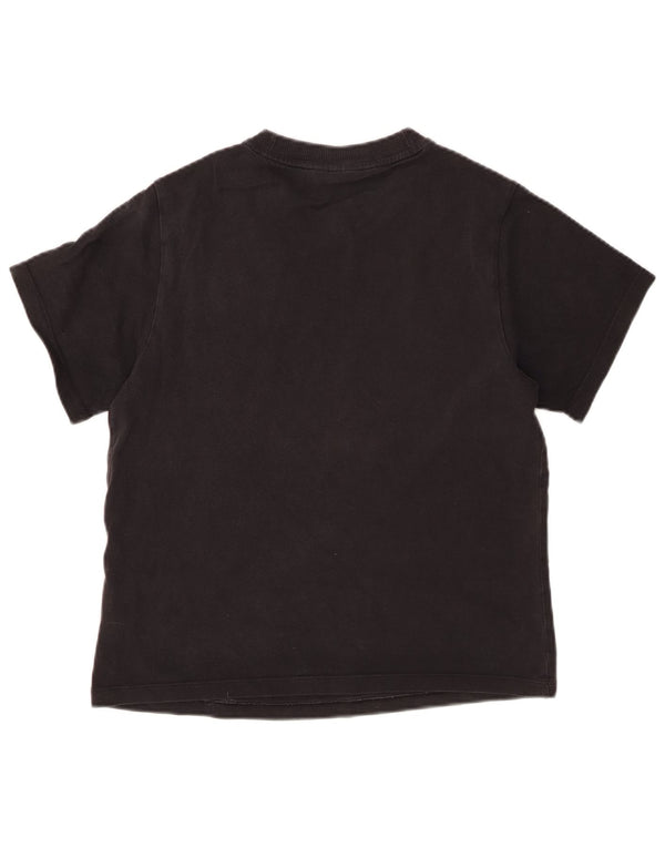 Adidas Womens Graphic T-Shirt Top UK 12 Medium Black Cotton