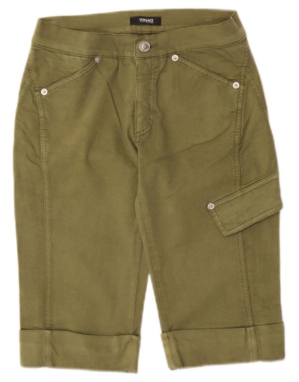 Versace Womens Cargo Shorts IT 38 XS W24  Khaki Cotton