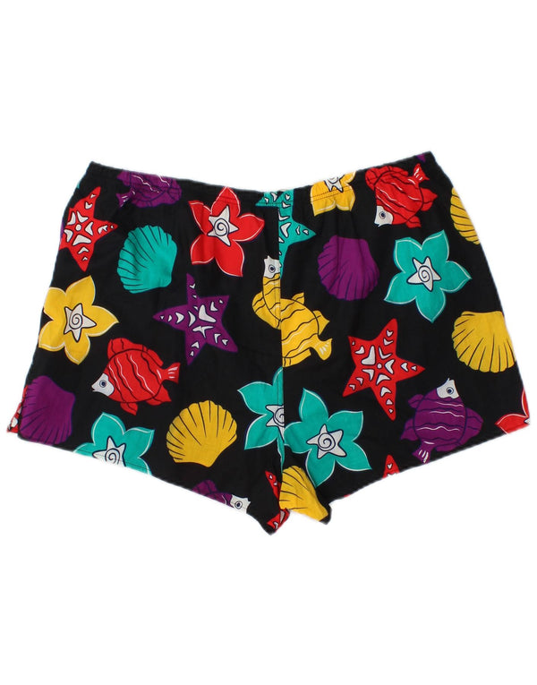 Oceano Mens Swimming Shorts IT 52 XL  Black Floral Cotton