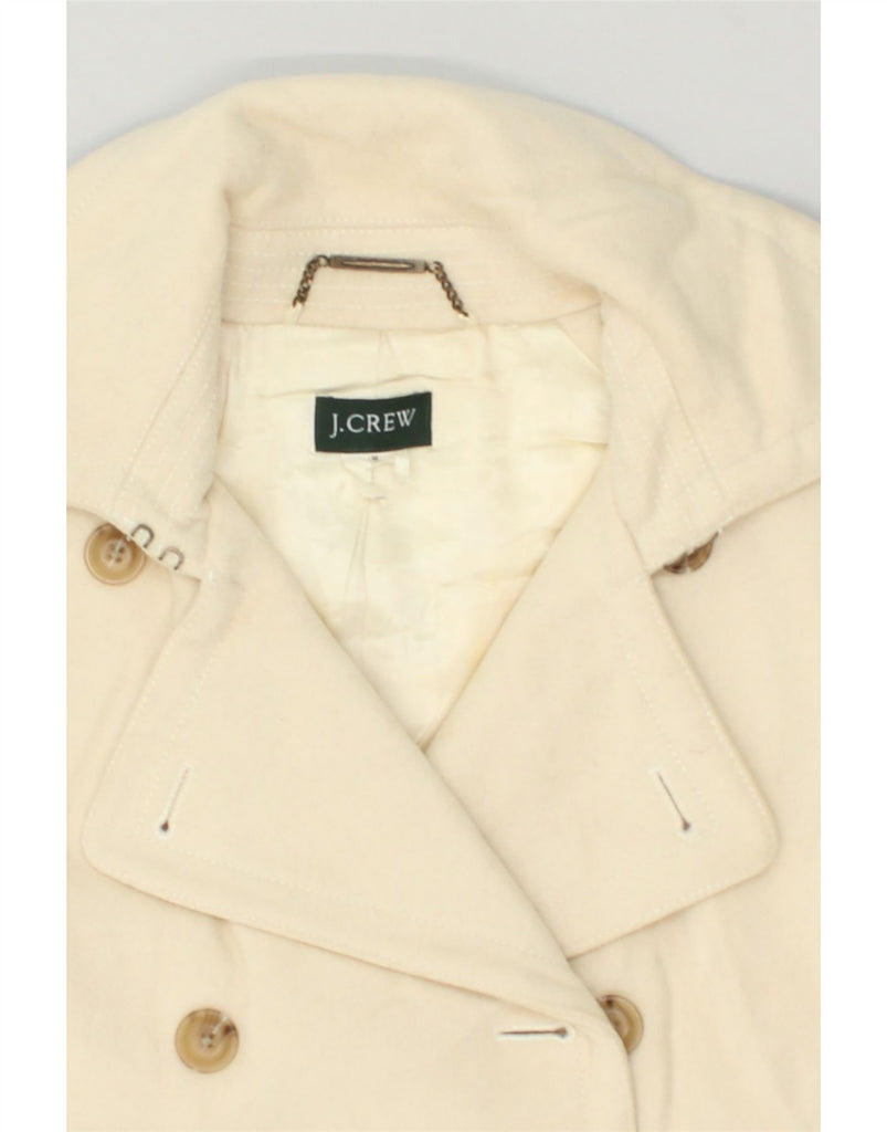 J. CREW Womens Pea Coat UK 12 Medium Off White Wool | Vintage J. Crew | Thrift | Second-Hand J. Crew | Used Clothing | Messina Hembry 