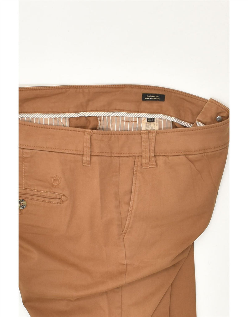 MASSIMO DUTTI Womens Slim Chino Trousers US 10 Large W34 L29 Brown Cotton | Vintage Massimo Dutti | Thrift | Second-Hand Massimo Dutti | Used Clothing | Messina Hembry 