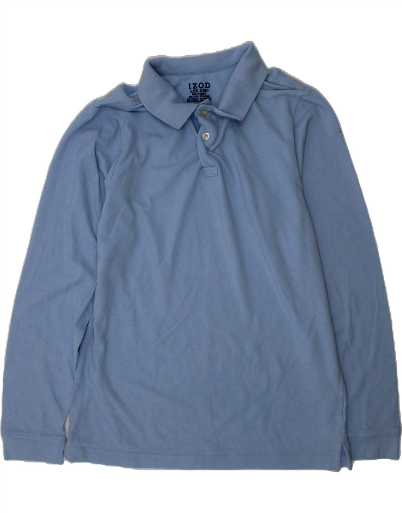 IZOD Boys Long Sleeve Polo Shirt 15-16 Years XL  Blue Cotton Vintage Izod and Second-Hand Izod from Messina Hembry 