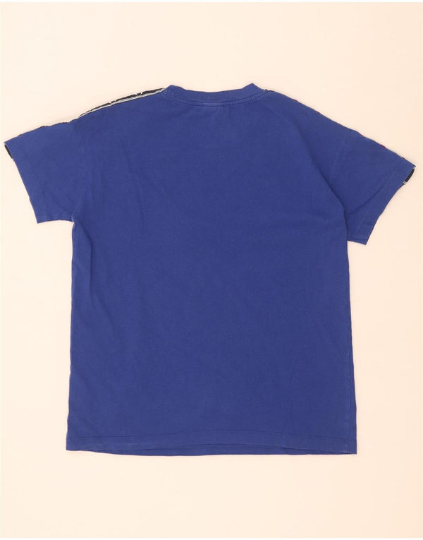 Champion Mens Graphic T-Shirt Top Small Blue Colourblock Cotton
