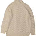 Marks & Spencer Womens Turtle Neck Jumper Sweater UK 14 Medium Off White Cl