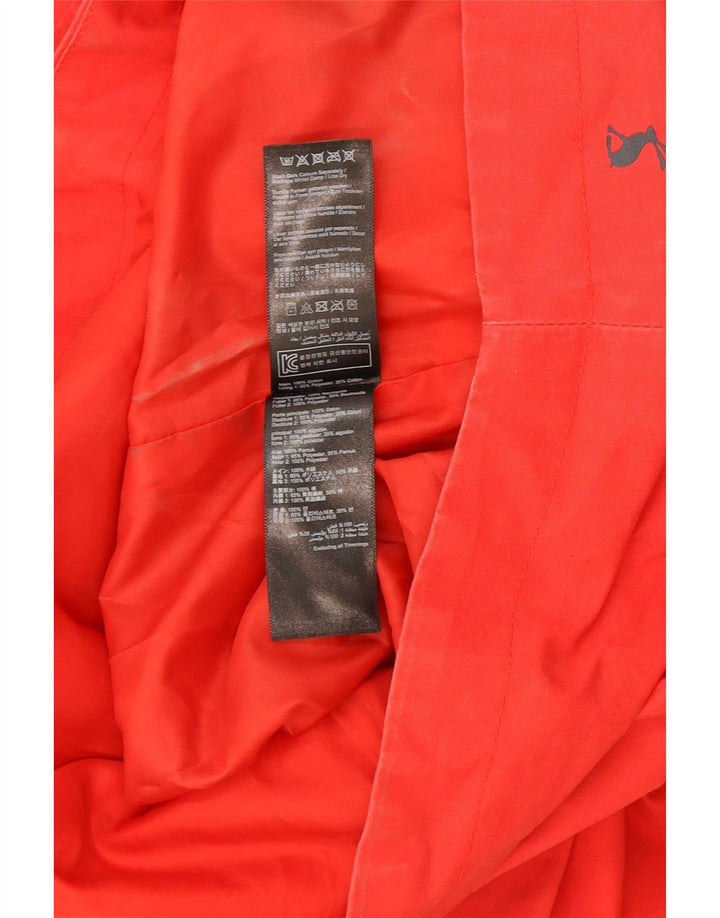 Joules Womens Hooded Raincoat UK 12 Medium Red Cotton