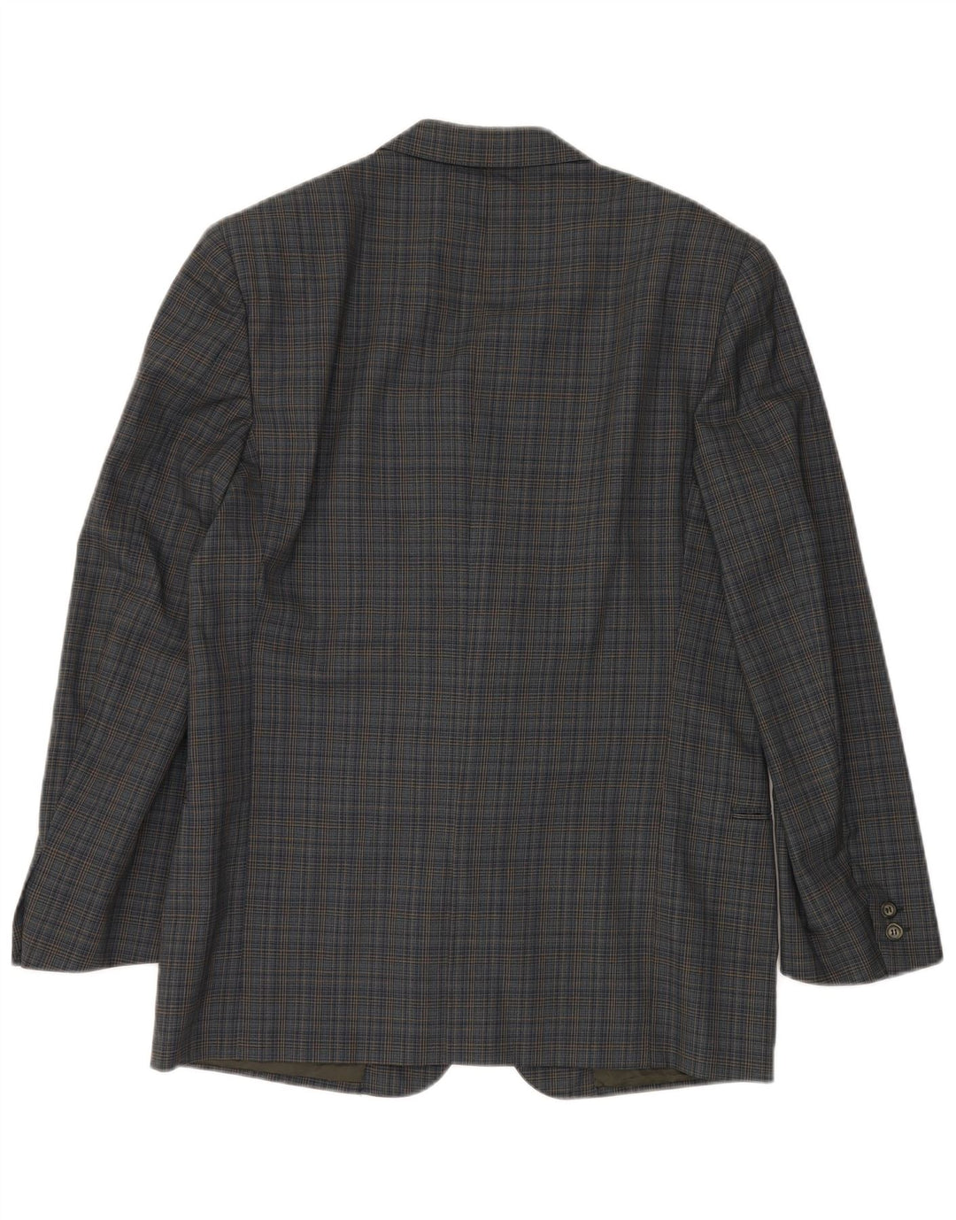 VALENTINO Mens 2 Button Blazer Jacket IT 50 Large Blue Check Viscose