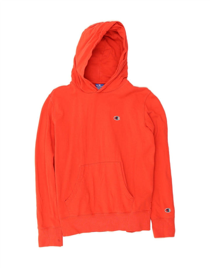 CHAMPION Mens Graphic Hoodie Jumper Medium Red Cotton Vintage Champion and Second-Hand Champion from Messina Hembry 