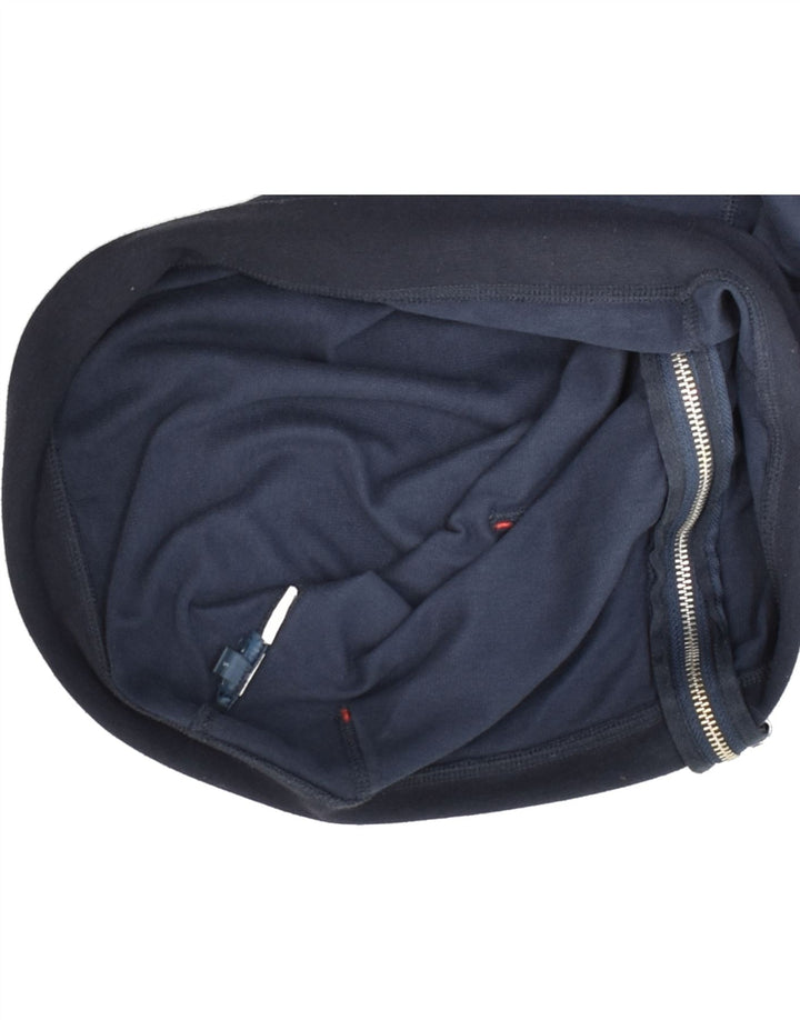 TOMMY HILFIGER Womens Zip Hoodie Sweater UK 10 Small Navy Blue | Vintage Tommy Hilfiger | Thrift | Second-Hand Tommy Hilfiger | Used Clothing | Messina Hembry 