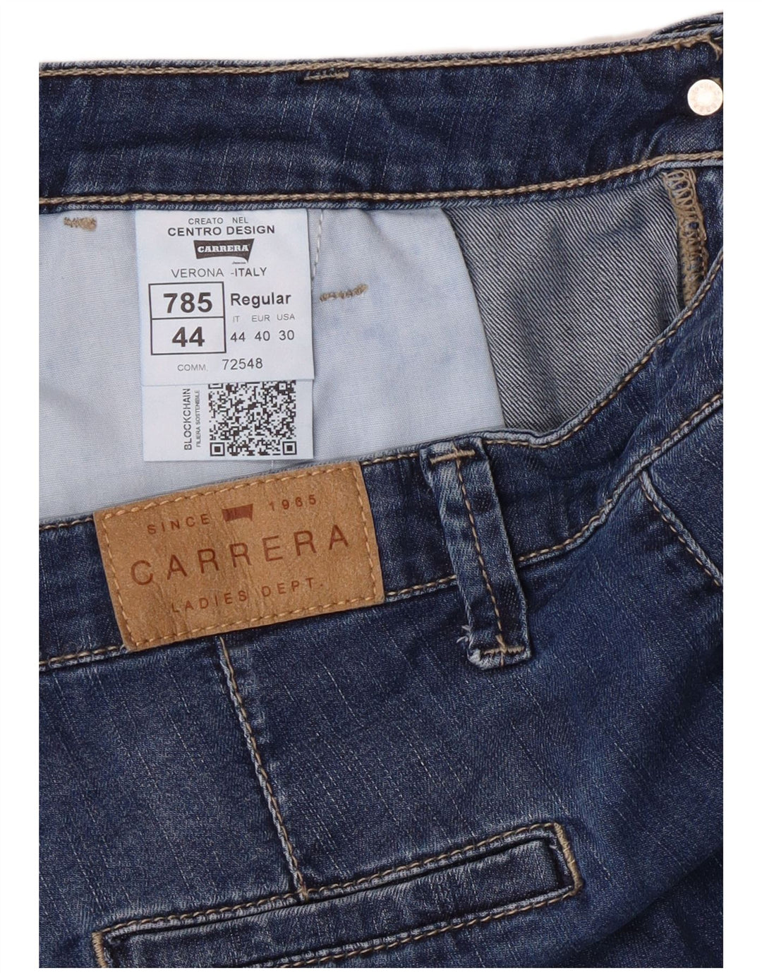 Carrera Womens Denim Shorts IT 44 Medium W30  Blue Cotton