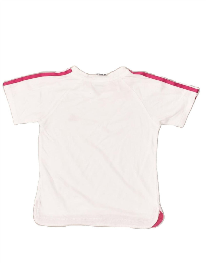 ADIDAS Girls T-Shirt Top 7-8 Years White Cotton | Vintage Adidas | Thrift | Second-Hand Adidas | Used Clothing | Messina Hembry 