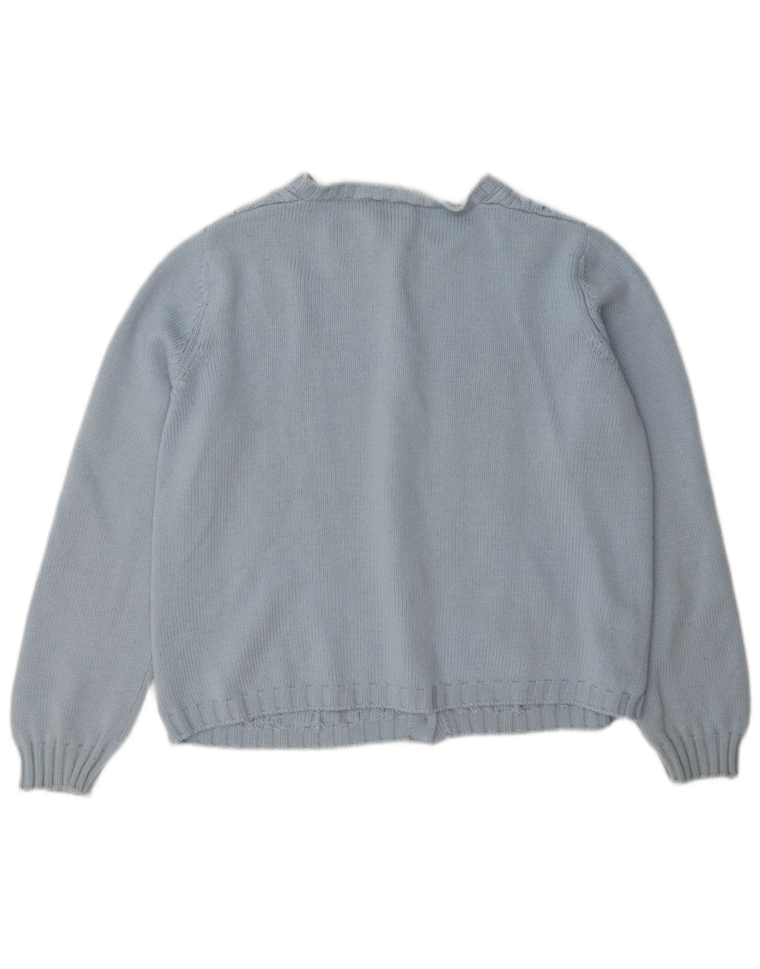 Luisa Spagnoli Womens Cardigan Sweater UK 16 Large Blue Wool