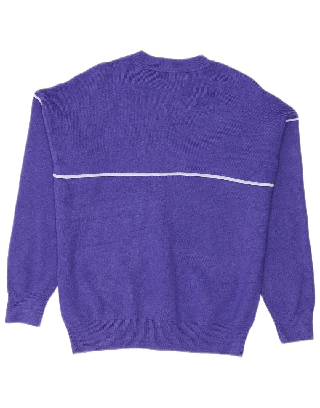 Marks & Spencer Womens Crew Neck Jumper Sweater UK 14 Medium Blue Viscose