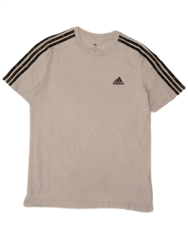 Adidas Mens T-Shirt Top Medium White Cotton