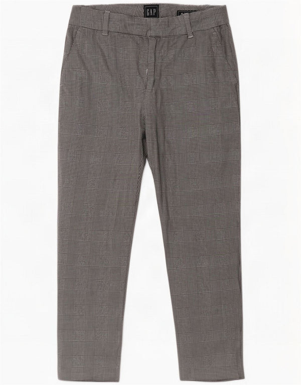 Gap Womens High Waist Cropped Trousers US 4 Small W26 L23 Grey Houndstooth