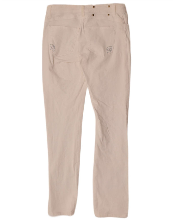 Blumarine Womens Slim Jeans IT 44 Medium W30 L33 White Cotton
