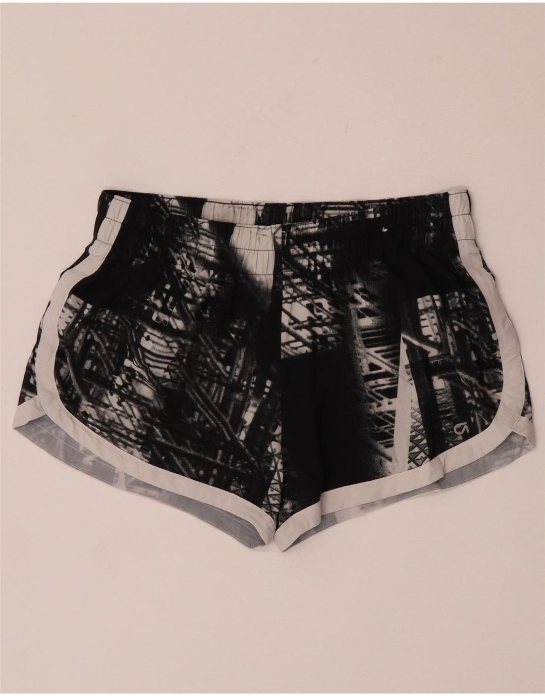 Gap Womens Sport Shorts UK 14 Medium Black Geometric Polyester
