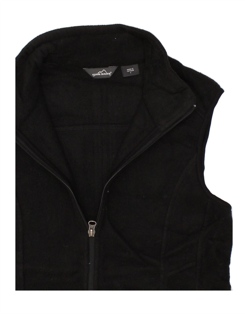 EDDIE BAUER Womens Fleece Gilet UK 10 Small Black Polyester | Vintage Eddie Bauer | Thrift | Second-Hand Eddie Bauer | Used Clothing | Messina Hembry 