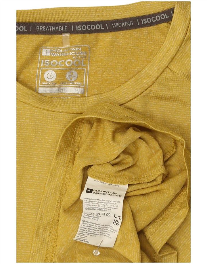 Mountain Warehouse Mens IsoCool T-Shirt Top Large Yellow Polyester