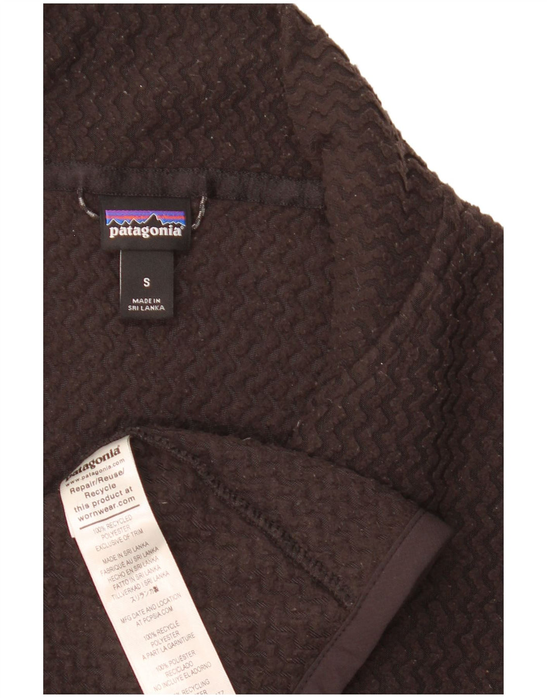 Patagonia Mens Zip Neck Pullover Tracksuit Top Small Brown Polyester