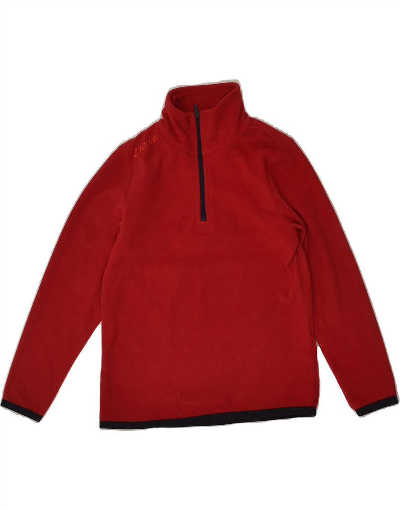 LOTTO Boys Zip Neck Fleece Jumper 7-8 Years XS  Red Polyester | Vintage Lotto | Thrift | Second-Hand Lotto | Used Clothing | Messina Hembry 