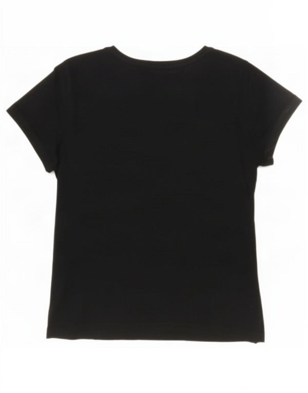 Calvin Klein Jeans Womens Graphic T-Shirt Top UK 12 Medium Navy Blue Cotton