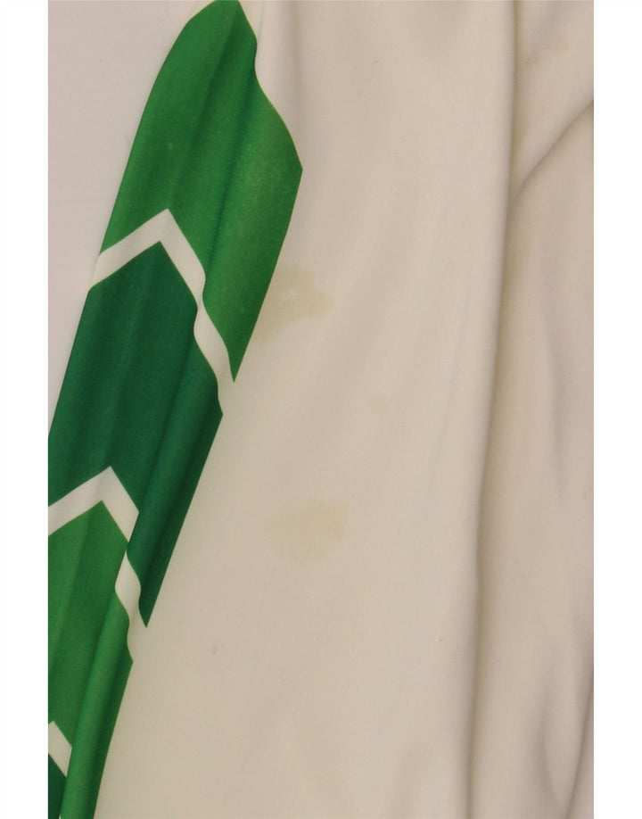 Vintage Mens Tracksuit Top Jacket 2XL White Colourblock Nylon