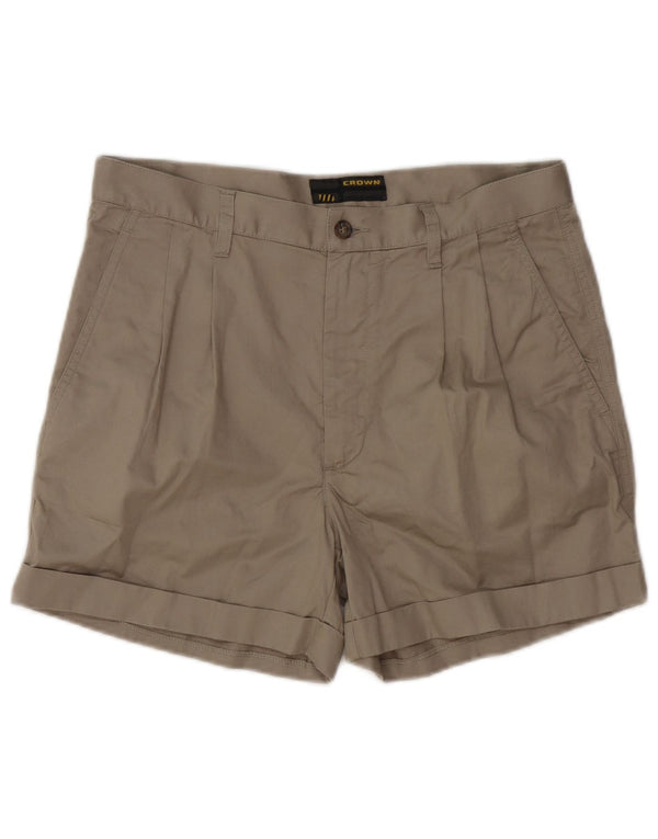 CROWN Mens Pegged Chino Shorts IT 48 Medium W32  Beige Cotton