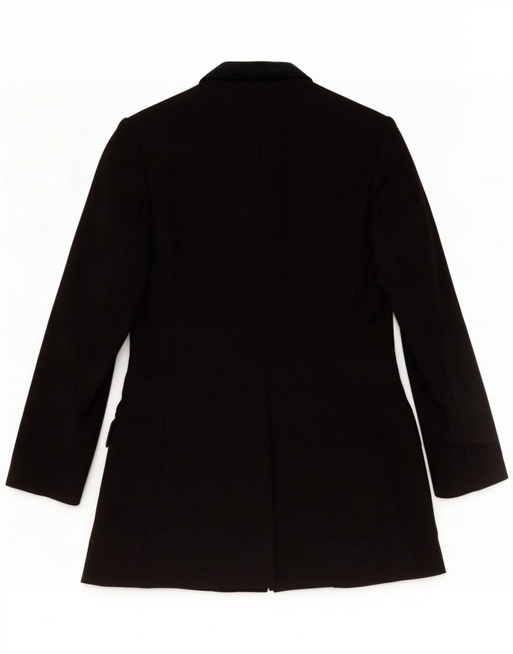 Alberto Biani Womens 4 Button Blazer Jacket IT 40 Medium Black Wool