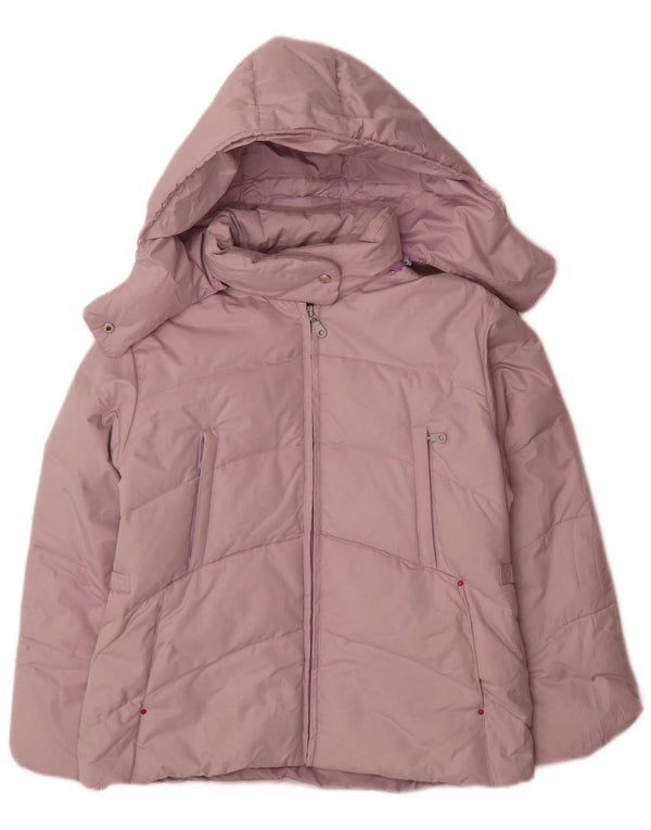 Diadora Girls Hooded Padded Jacket 9-10 Years Large Purple