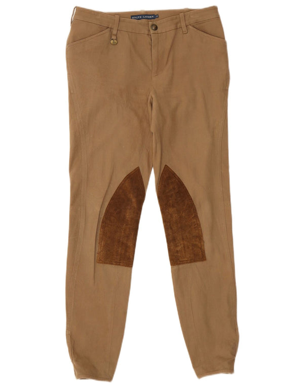 Ralph Lauren Womens Riding Trousers US 4 Small W28 L27 Brown Colourblock