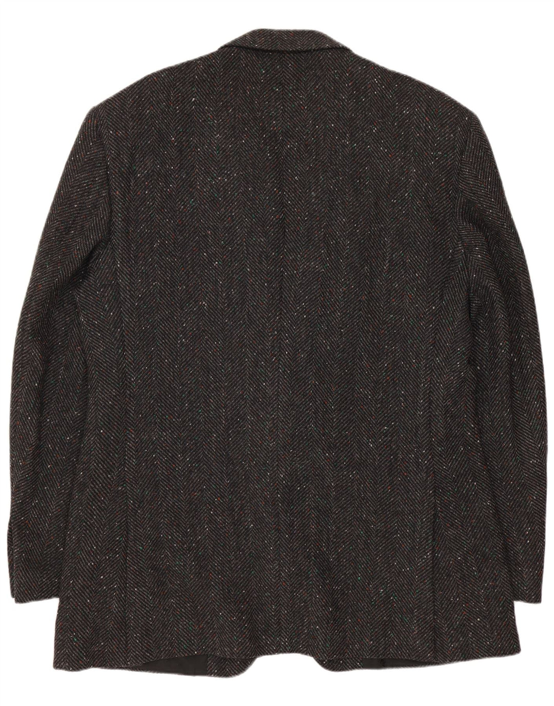 Cacharel Mens 2 Button Blazer Jacket IT 52 XL Grey Herringbone Wool