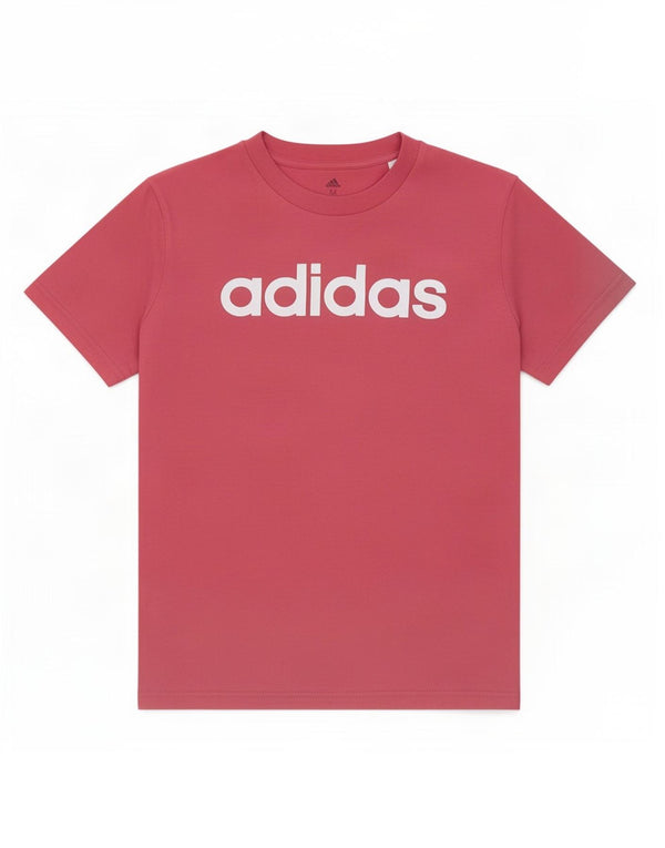Adidas Womens Graphic T-Shirt Top UK 12/14 Medium Pink Cotton