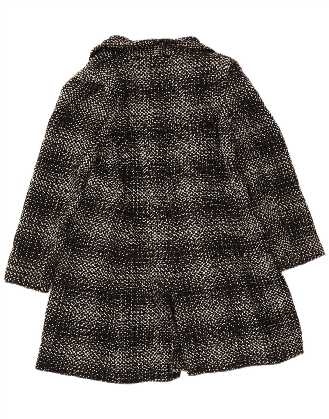 M&Co Womens Overcoat UK 16 Large Black Check Acrylic