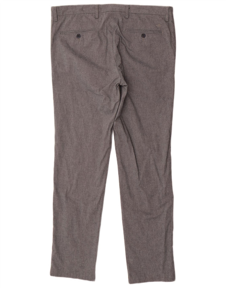 Dockers Mens Extra Slim Fit Chino Trousers W38 L34 Grey Cotton