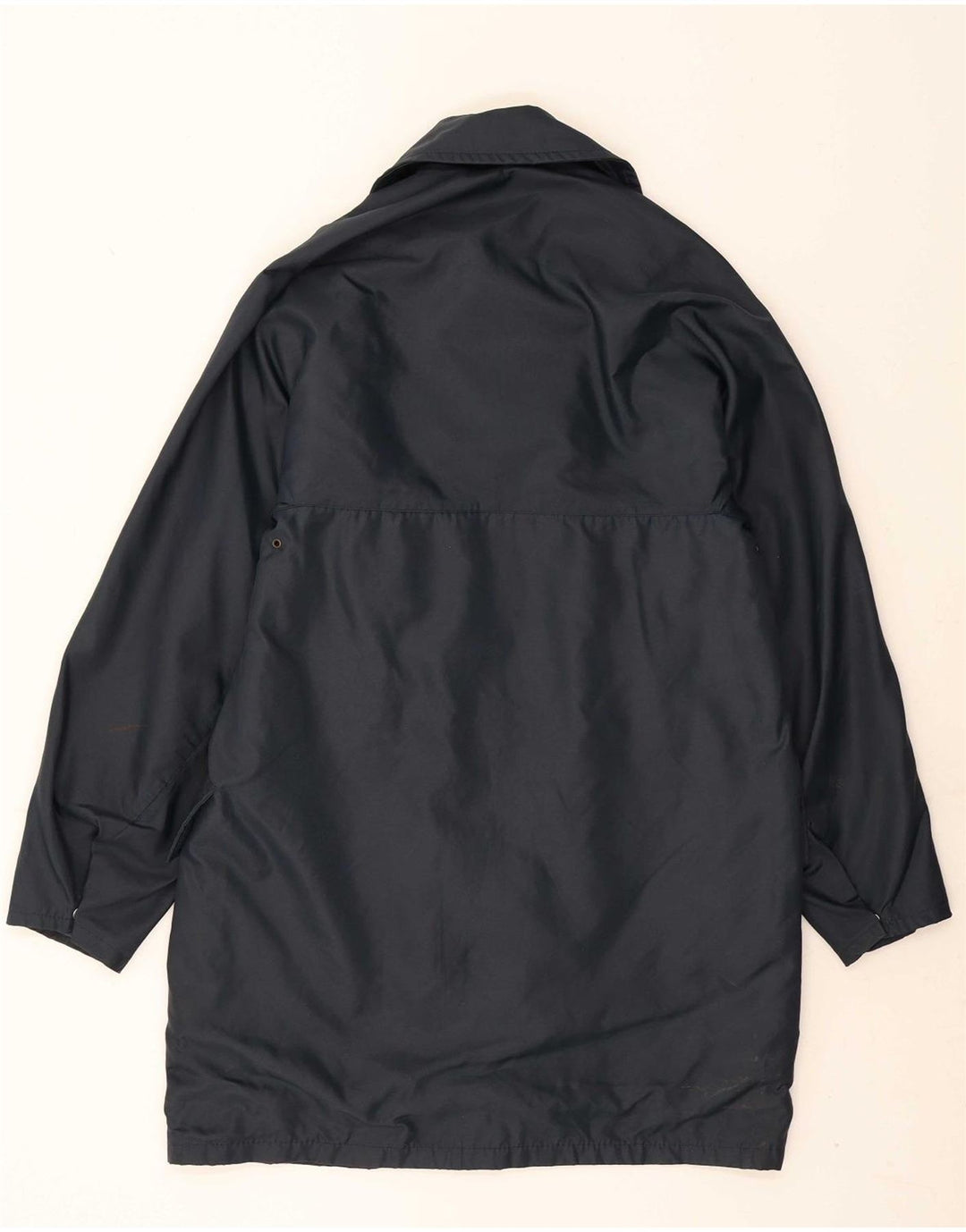 VINTAGE Mens Windbreaker Jacket UK 36 Small Navy Blue Nylon
