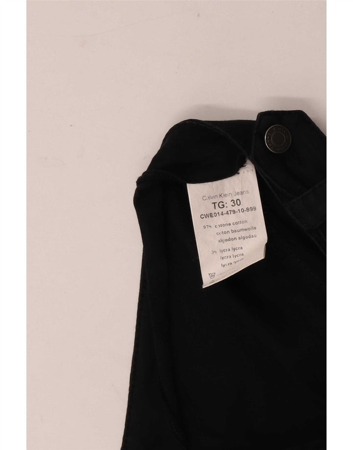 Calvin Klein Womens Mini Wrap Skirt Medium W30 Black Cotton