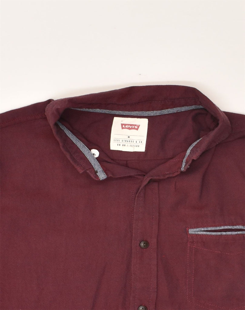 LEVI'S Mens Shirt Medium Maroon Cotton | Vintage Levi's | Thrift | Second-Hand Levi's | Used Clothing | Messina Hembry 